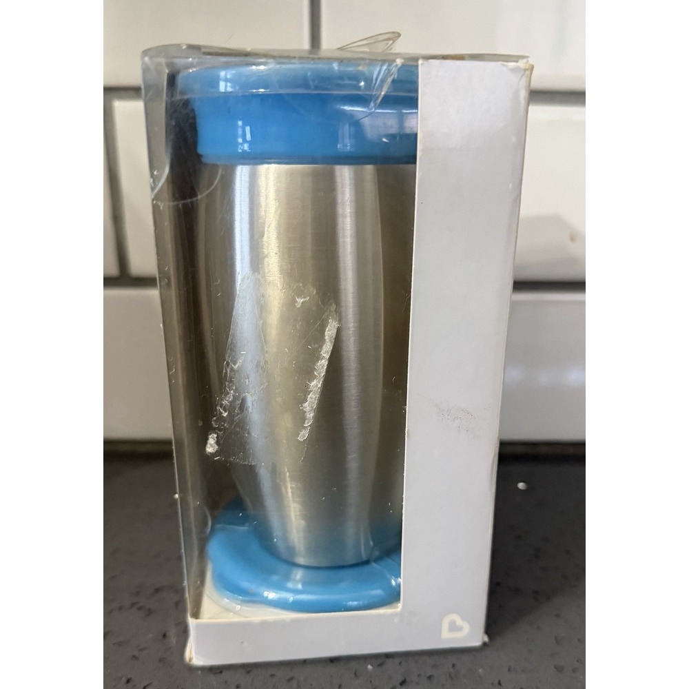 NEW Munchkin Miracle 360 Degree Stainless Steel Sippy Cup 10 oz BLUE *read*‎